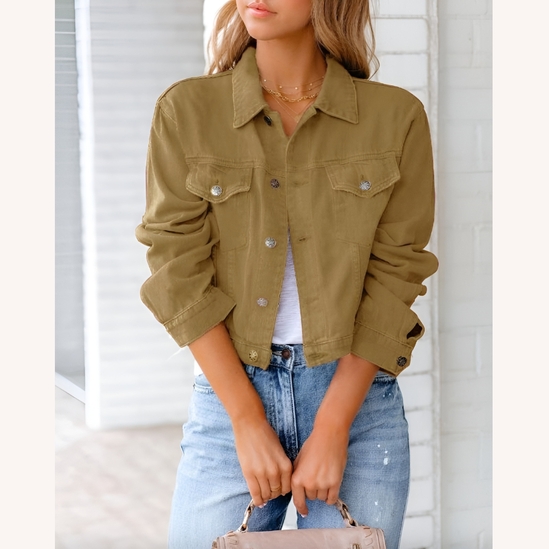 Women's Pink Denim Jacket Size M 100% Cotton