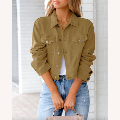 Women's Pink Denim Jacket Size M 100% Cotton