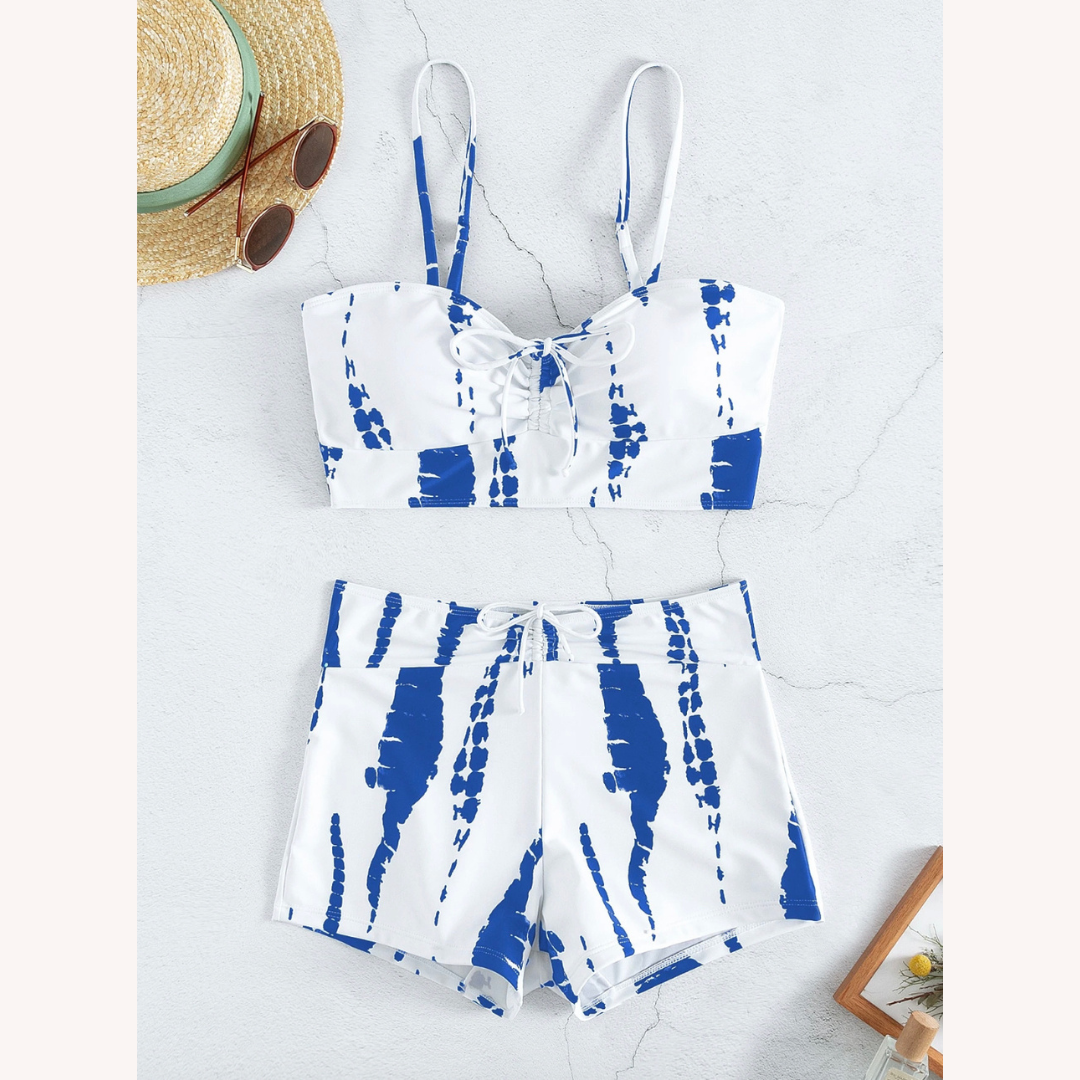 Maillot de Bain Femme Boho Taille Haute en Dentelle – Élégance et Confort à la Plage