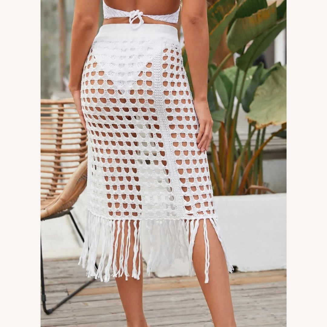 Couverture en Crochet Bohème avec Glands – Style Chic et Polyvalent pour Femmes, Taille S, M, L