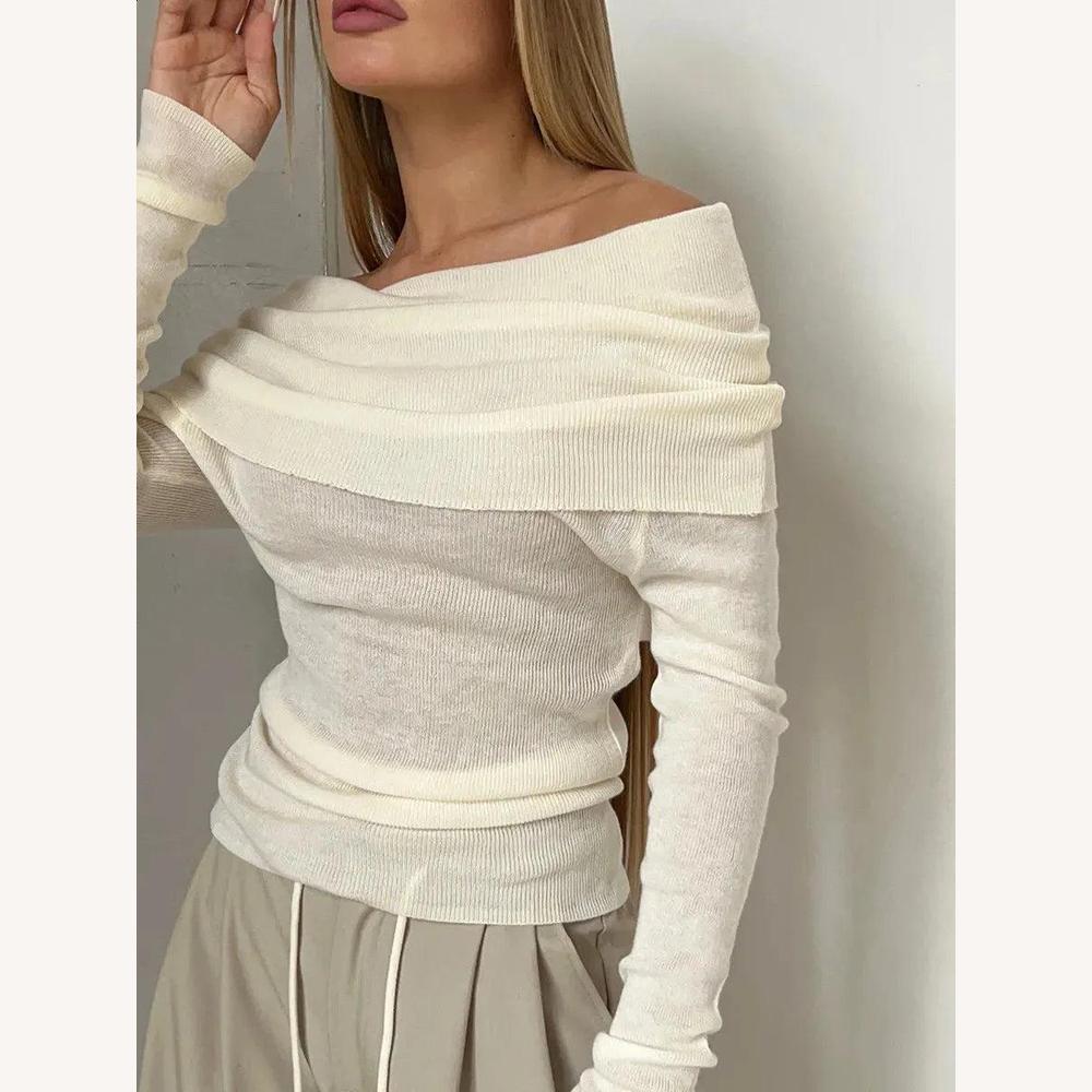 Elegant Women's Backless Top in Ribbed Knit – Chic and Comfortable White Women's Top