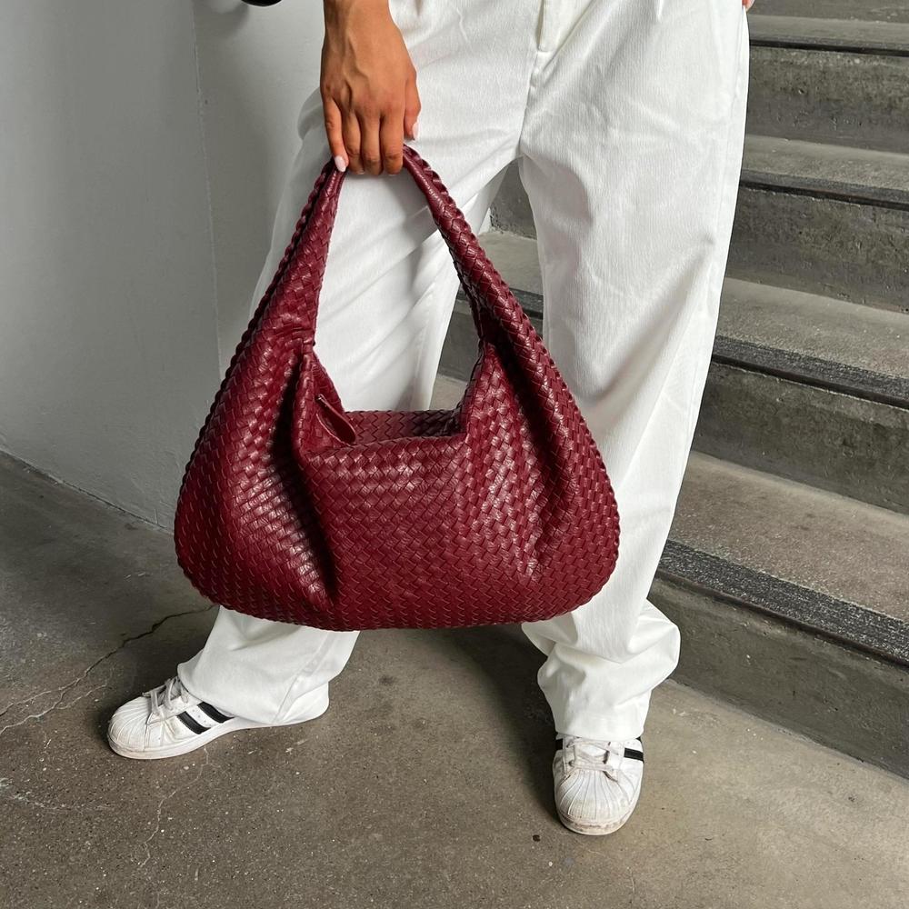Sac à Main Femme Tressé en Cuir – Élégant et Spacieux avec Bandoulière Ajustable