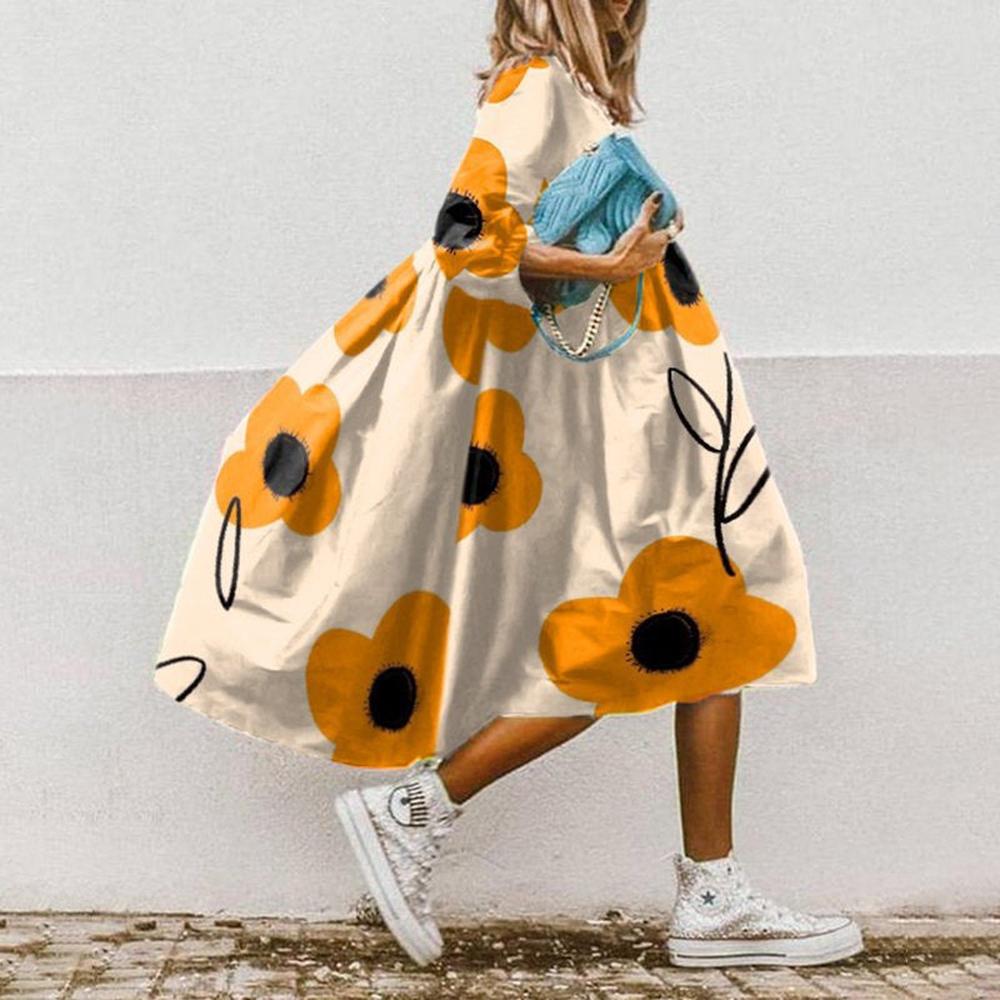 Robe d'Été Femme Légère et Fluide – Style Chic et Joyeux pour Détente et Sorties d'Été
