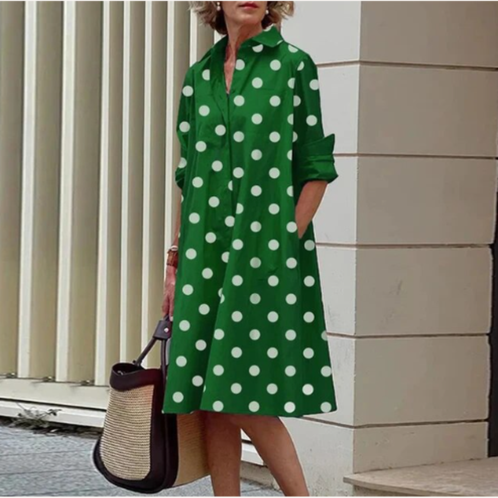 Variant image for Robe Femme Chemise Unie en Denim de Haute Qualité – Élégance, Confort et Coupe Flatteuse-31