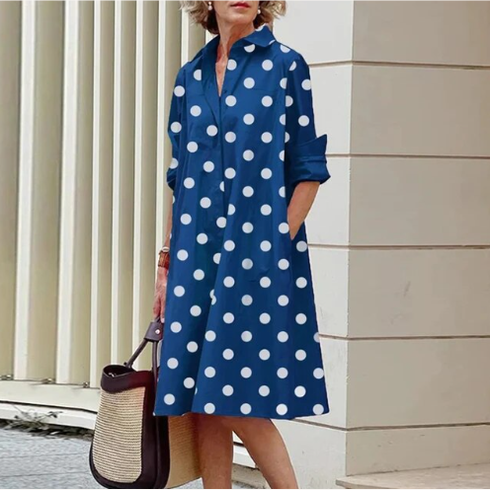 Variant image for Robe Femme Chemise Unie en Denim de Haute Qualité – Élégance, Confort et Coupe Flatteuse-61