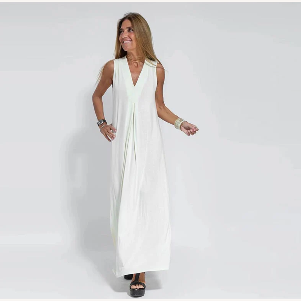 Robe Longue Femme Amincissante en Tissu Galbant – Élégance et Confort pour Toutes les Occasions