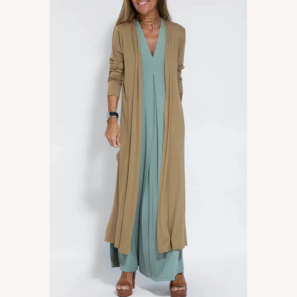 Robe Longue Femme Amincissante en Tissu Galbant – Élégance et Confort pour Toutes les Occasions