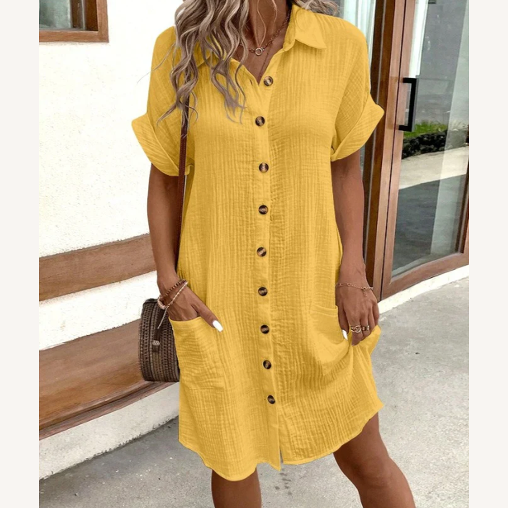 Women's Long Chic Summer Dress in Lightweight Cotton with Adjustable Straps - Ideal for Summer