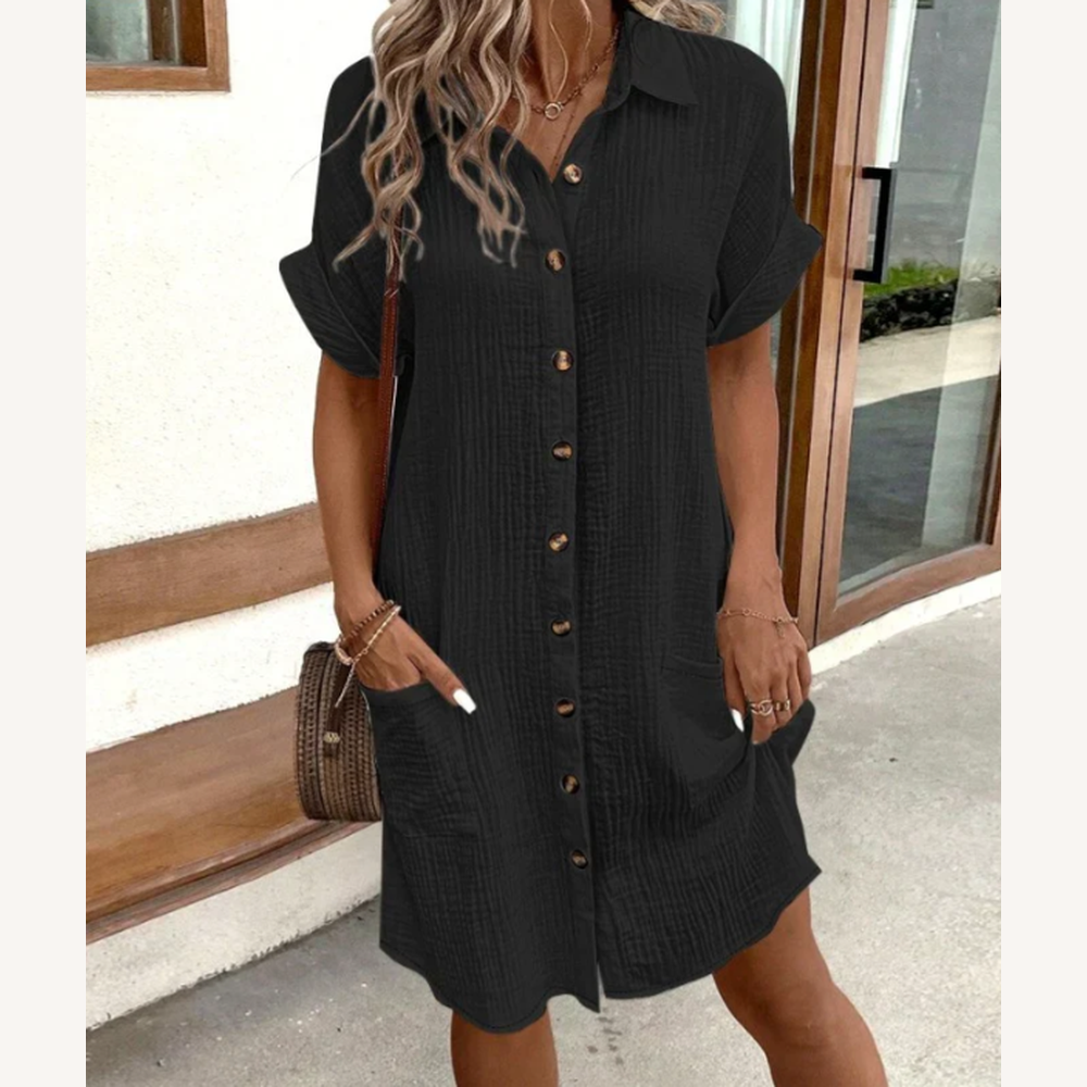 Women's Long Chic Summer Dress in Lightweight Cotton with Adjustable Straps - Ideal for Summer