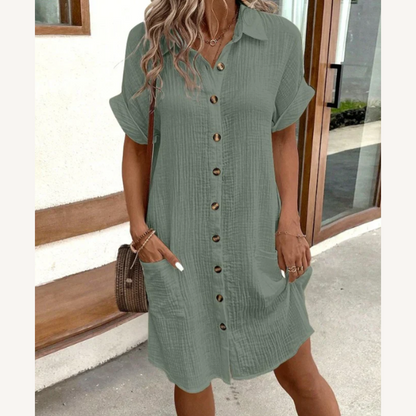 Women's Long Chic Summer Dress in Lightweight Cotton with Adjustable Straps - Ideal for Summer