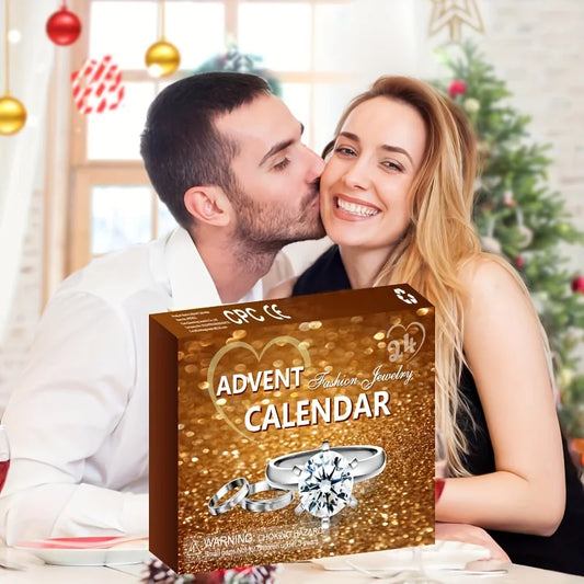 24-Day Christmas Countdown Calendar – Elegant Gold Advent Calendar for Festive Decor