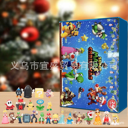 24-Piece Christmas Advent Calendar with Action Figures – Fun Holiday Toy for Kids