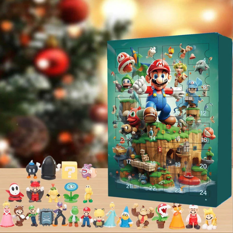 24-Piece Christmas Advent Calendar with Action Figures – Fun Holiday Toy for Kids