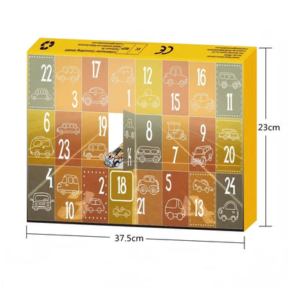 24PCS Christmas Advent Calendar Race Car Countdown Set for Kids – Fun Holiday Decoration and Gift