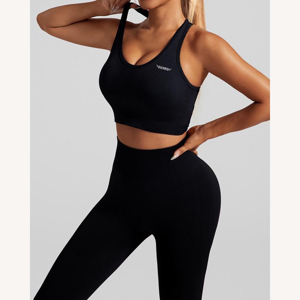 Variant image for Ensemble de Sport Femme Seamless Taille Haute avec Brassière Dos Croisé - Confort Optimal pour Gym et Yoga-7