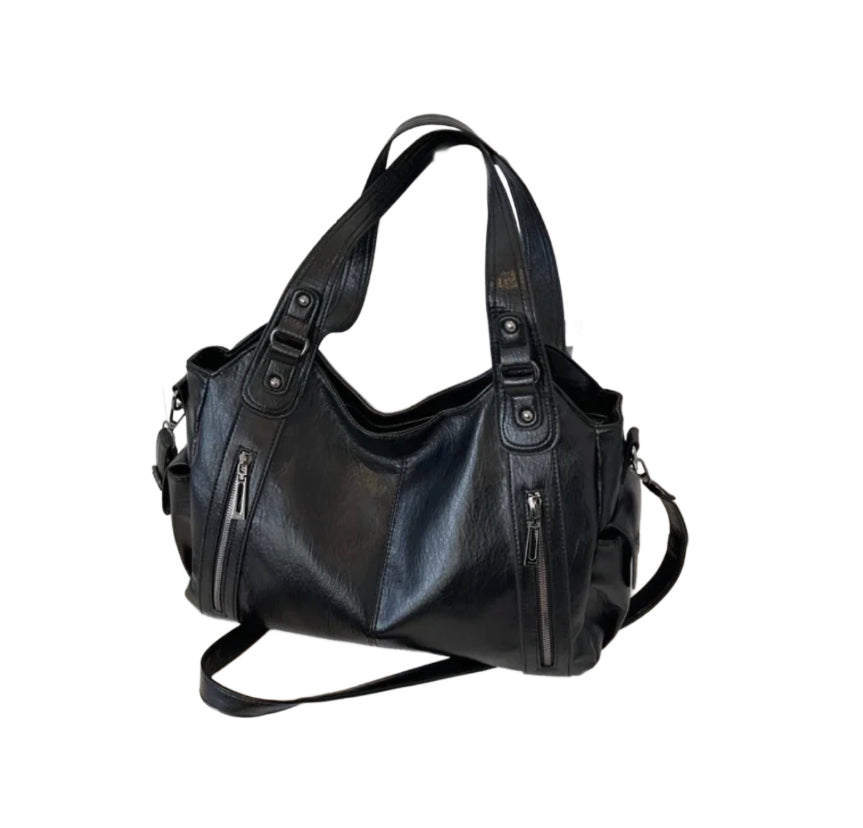 Elegant Leather Tote Bag for Women – Large Storage Space, Ideal for Work and Outings