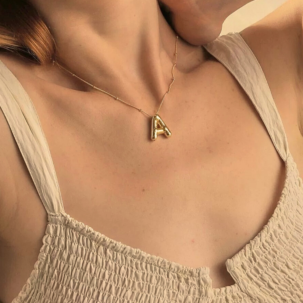 Collier Femme Personnalisé Or 18K Taille Unique Acier Inoxydable