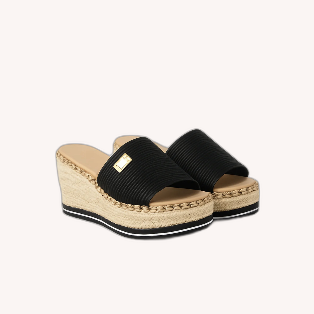 Sandales Femme Compensées Beige Taille 38 Synthétique