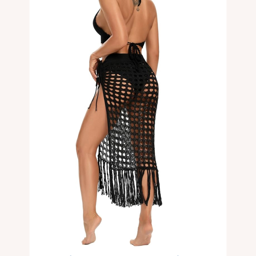 Couverture en Crochet Bohème avec Glands – Style Chic et Polyvalent pour Femmes, Taille S, M, L