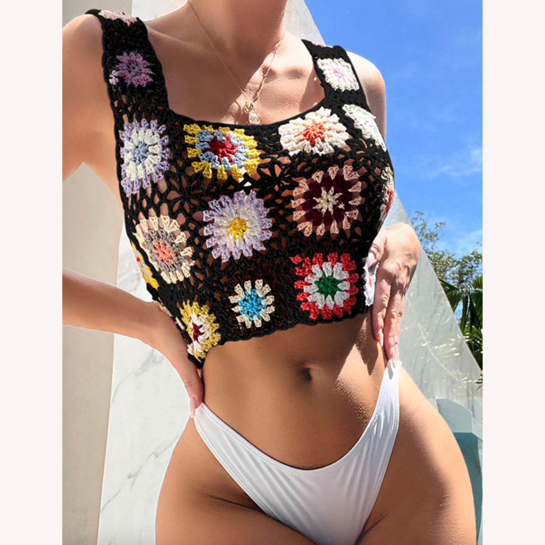 Floral Ruched Bikini for Women – Elegant and Comfortable Swimsuit, Slim Fit, Durable Acrylic Fabric, Ideal for Beach and Pool