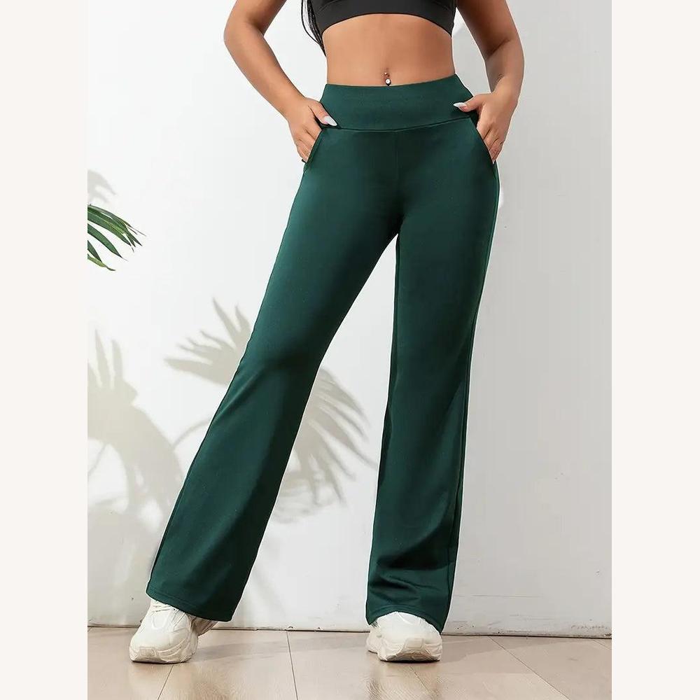 Pantalon de Yoga Femme Taille Haute Élastique en Tissu Respirant – Confort Optimal pour Sport et Détente
