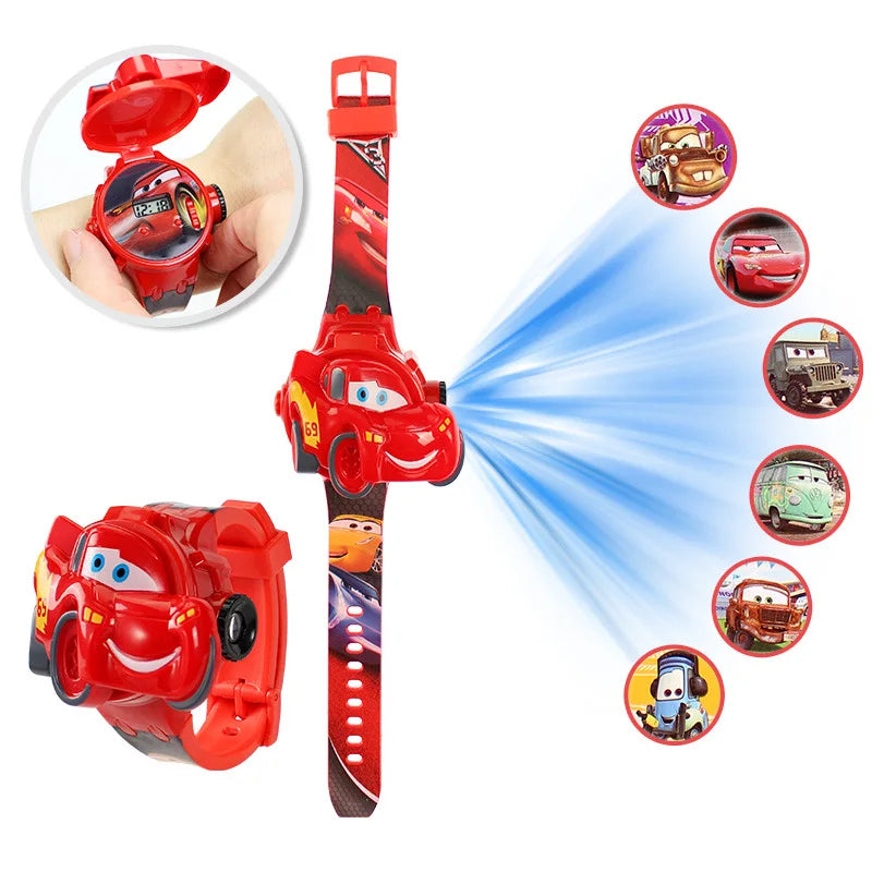 3D Cartoon Kids Watch with LED Display – Unicorn, Mickey, and Stitch Designs for Girls Aged 3-12