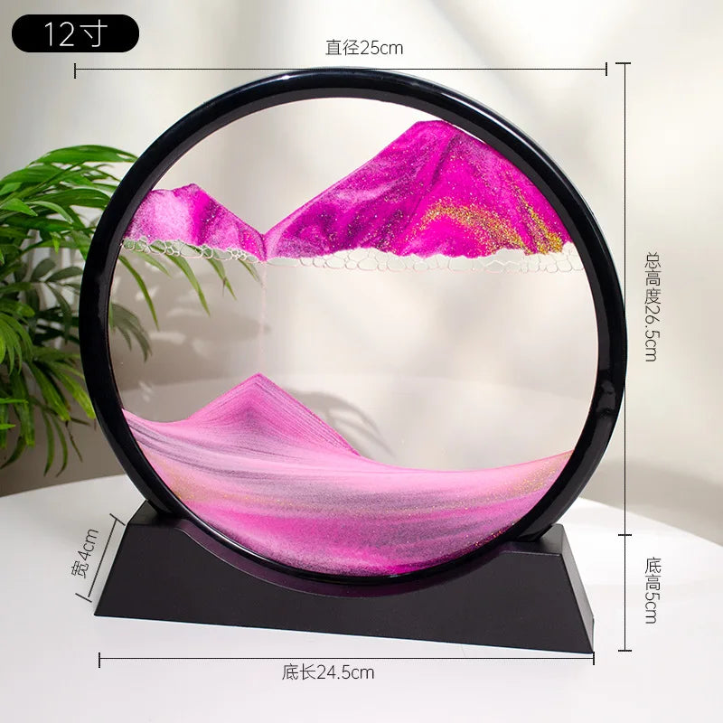 3D Quicksand Painting Desktop Ornament – Ecological Home Decoration for Living Room
