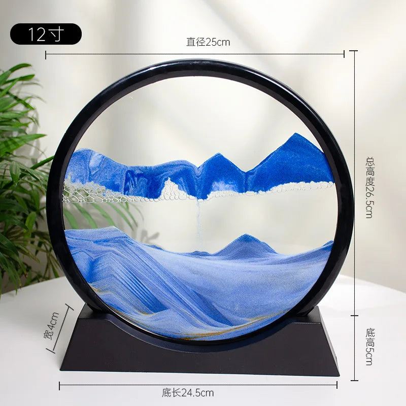 3D Quicksand Painting Desktop Ornament – Ecological Home Decoration for Living Room
