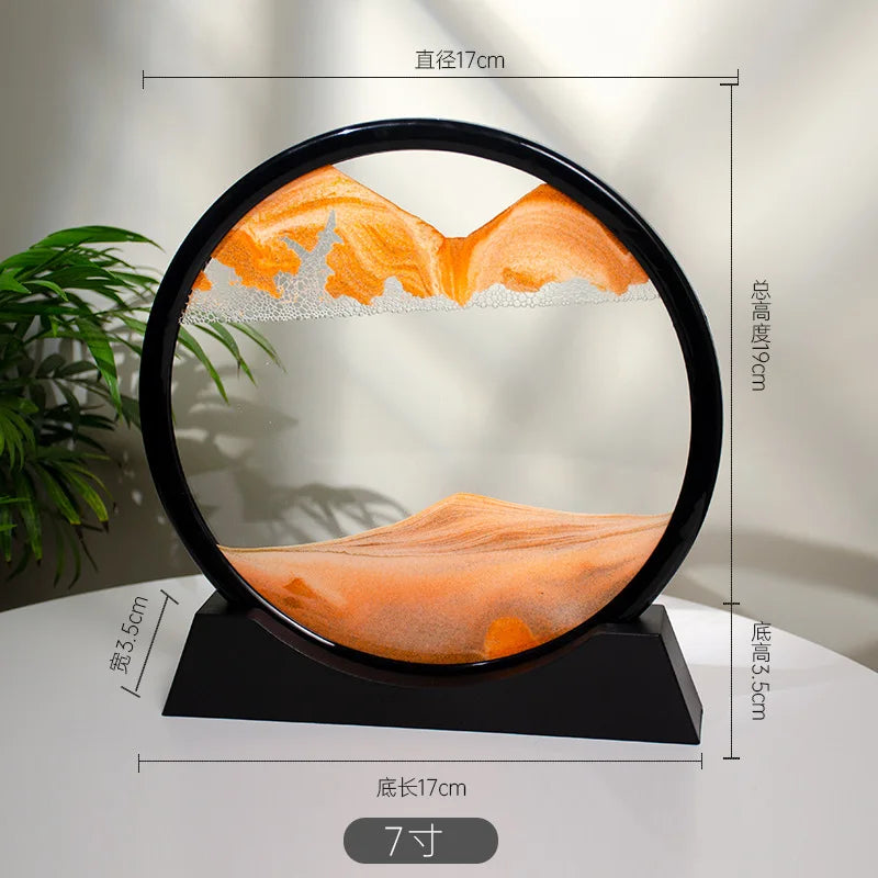3D Quicksand Painting Desktop Ornament – Ecological Home Decoration for Living Room