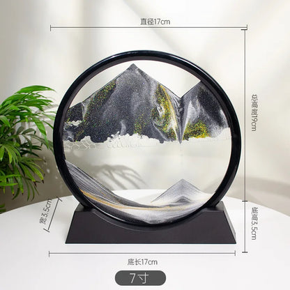3D Quicksand Painting Desktop Ornament – Ecological Home Decoration for Living Room