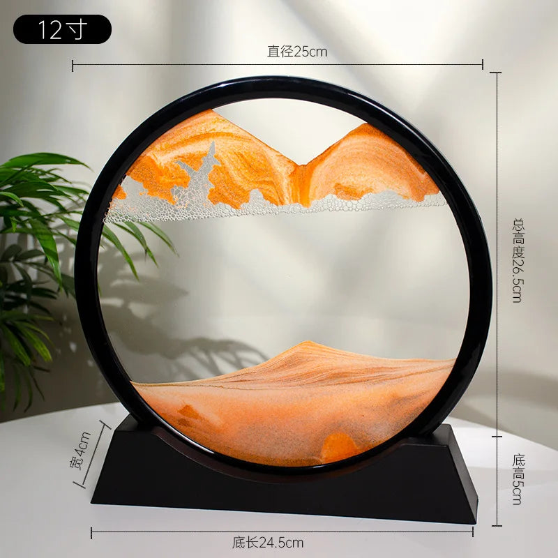3D Quicksand Painting Desktop Ornament – Ecological Home Decoration for Living Room