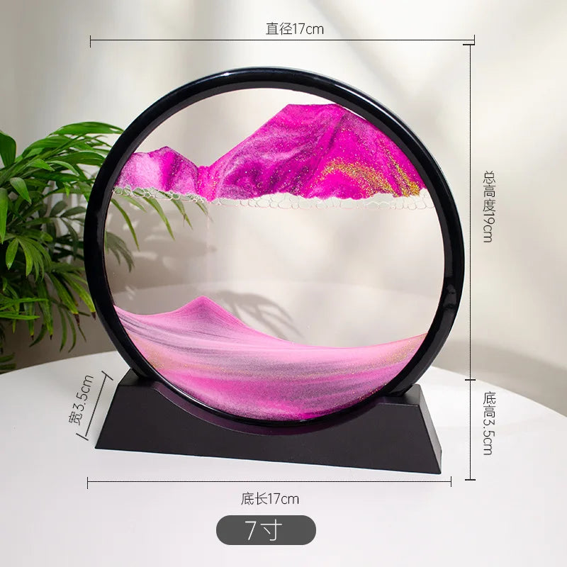 3D Quicksand Painting Desktop Ornament – Ecological Home Decoration for Living Room