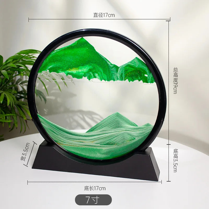 3D Quicksand Painting Desktop Ornament – Ecological Home Decoration for Living Room