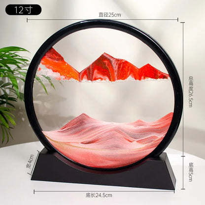 3D Quicksand Painting Desktop Ornament – Ecological Home Decoration for Living Room