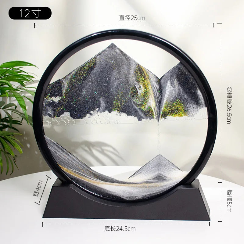 3D Quicksand Painting Desktop Ornament – Ecological Home Decoration for Living Room