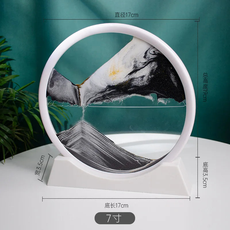 3D Quicksand Painting Desktop Ornament – Ecological Home Decoration for Living Room