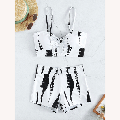 Women's Boho High Waist Lace Swimsuit – Elegance and Comfort at the Beach