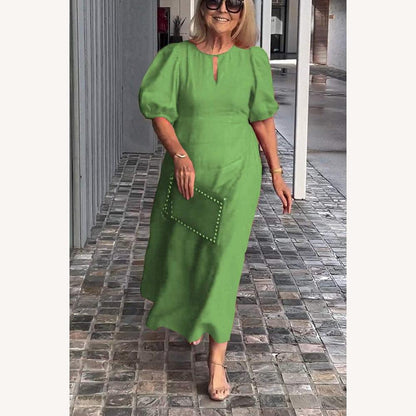 Long Dress Women in Cotton and Linen – Elegant and Comfortable for Summer, Fluid Cut, Ideal for All Occasions