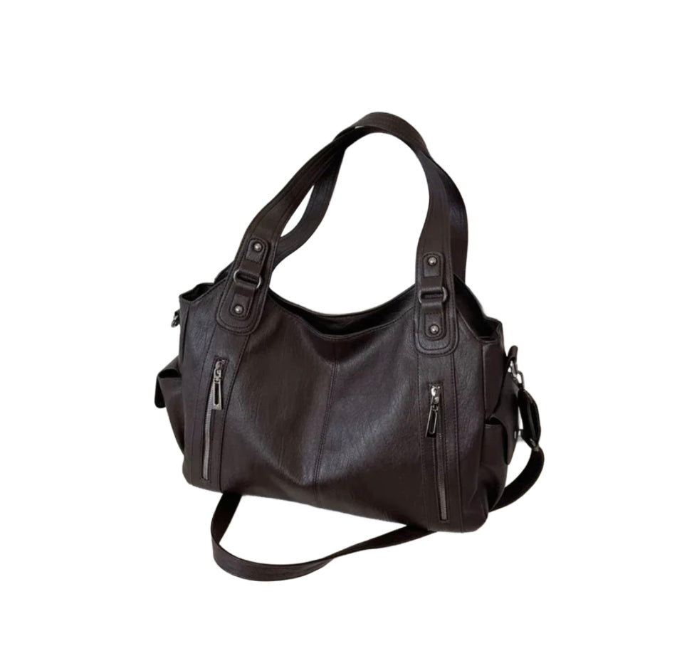 Elegant Leather Tote Bag for Women – Large Storage Space, Ideal for Work and Outings