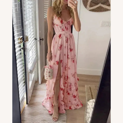 Elegant Printed Sleeveless Evening Dress for Women – Flattering Fit, Optimal Comfort, Ideal for Formal Events