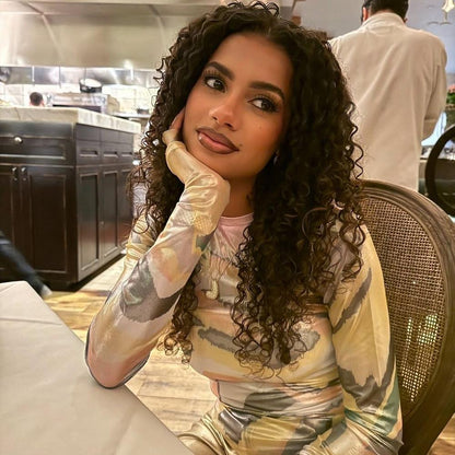 Women's 18 Carat Gold Necklace with Initial Pendant and Simulated Diamond 18 inches