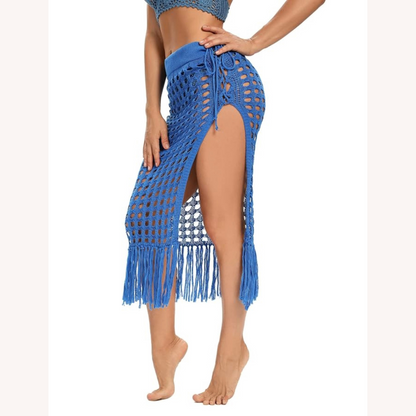 Bohemian Crochet Cover with Tassels – Chic and Versatile Style for Women, Size S, M, L