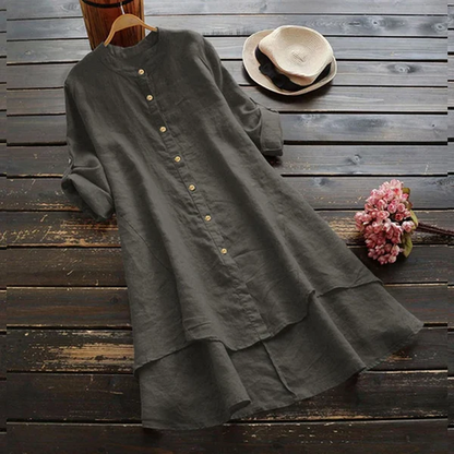Long Summer Dress for Women in Cotton and Linen Oversize – Casual Elegance for Hot Days