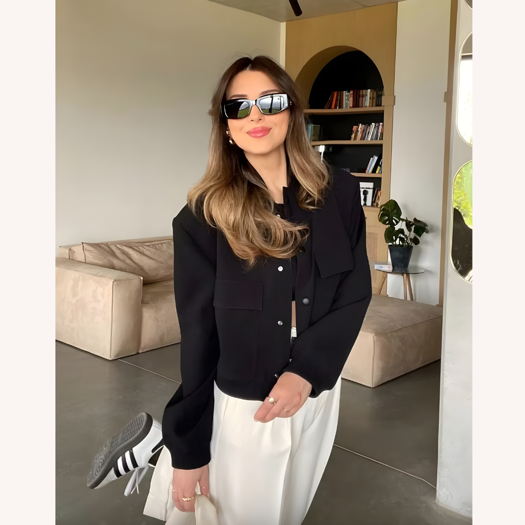 Men's Short White Jacket Size M Cotton-Polyester Blend Urban Style