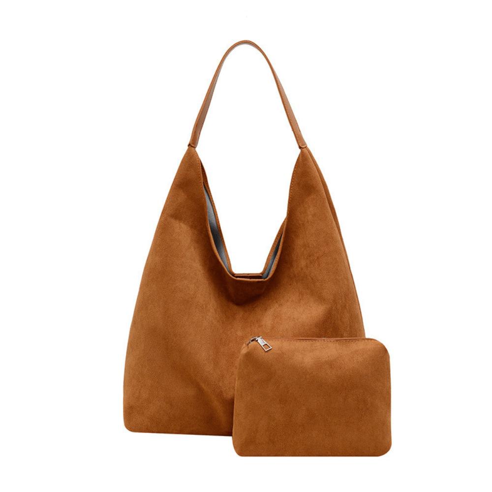 Sac à Bandoulière Femme en Cuir Végétalien Semi-Circulaire pour Macbook 13 Pouces – Élégant et Spacieux