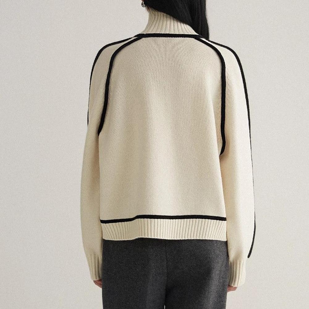 Pull de Noël Femme Col Roulé Oversize en Maille Douce – Confort et Élégance pour l'Hiver