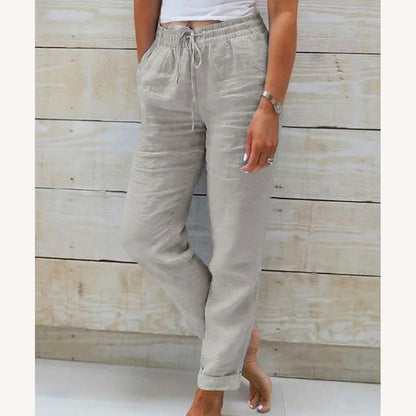 Pantalon élégant pour homme en lin et coton – Confort décontracté pour l'été, disponible en plusieurs couleurs et tailles