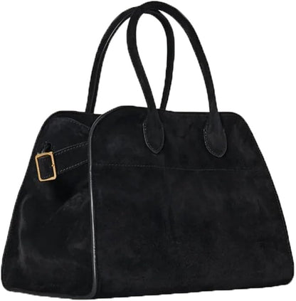 Women's Vegan Suede Leather Handbag – Elegant and Practical Shoulder Bag for Daily Use, Dimensions 38x28x23 cm