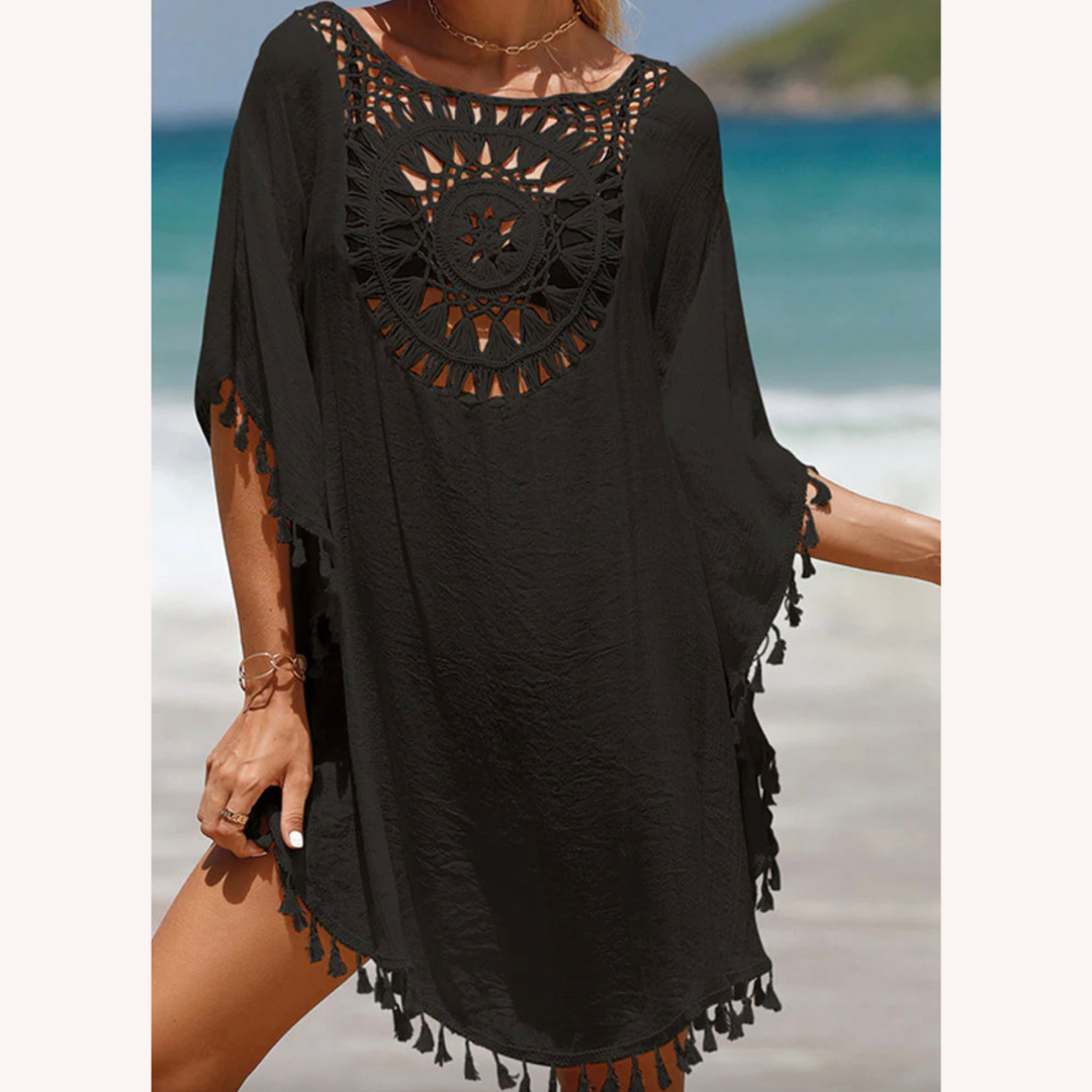Crochet Beach Cover-Up for Women – Bohemian Style, Loose Fit, Soft and Breathable Fabric