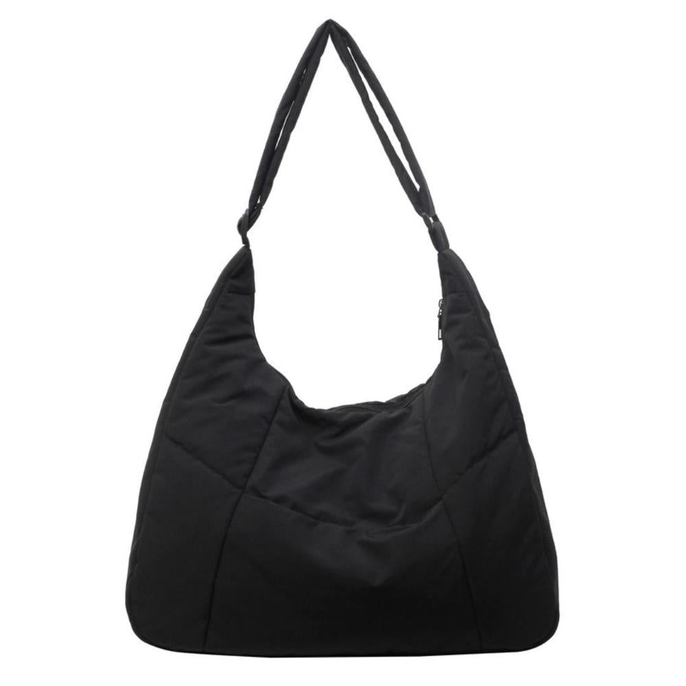 Women's leather handbag with removable shoulder strap – Elegant and practical, Black 30x25x15 cm